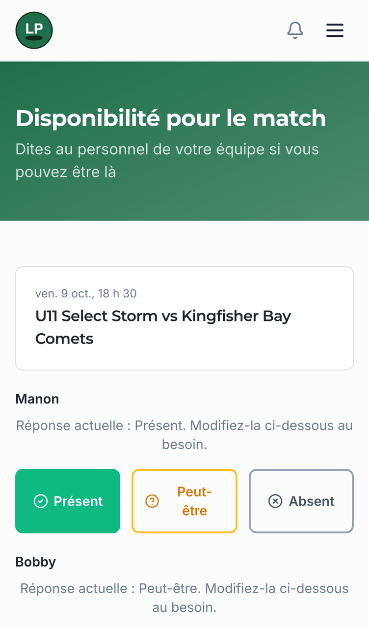Capture d'écran de En français