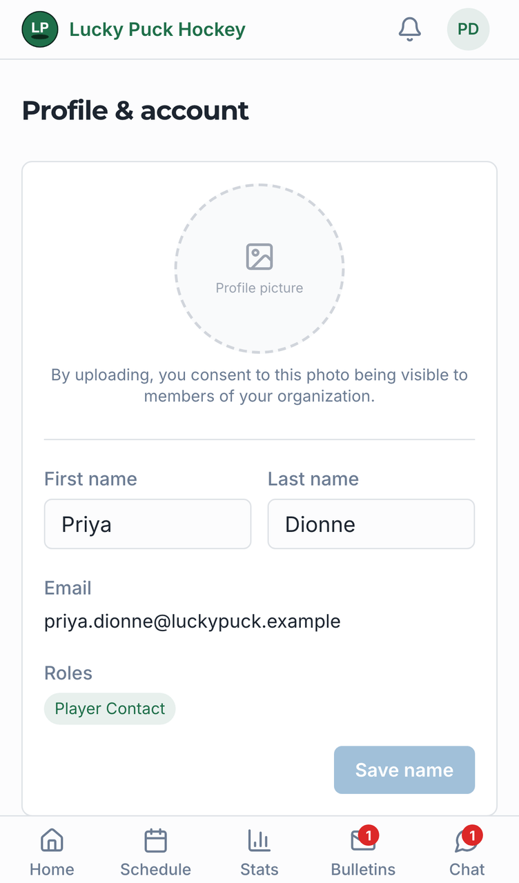 Capture d'écran de Profil et notifications