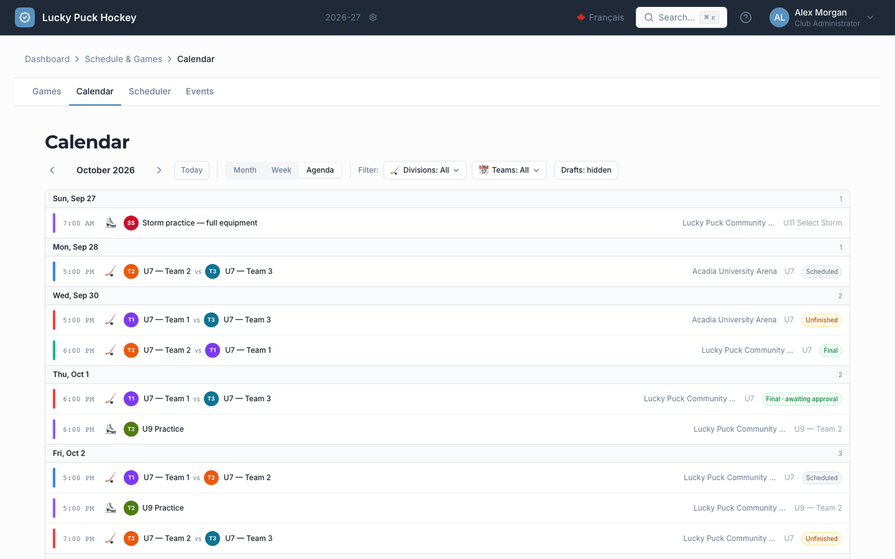 Calendar screenshot